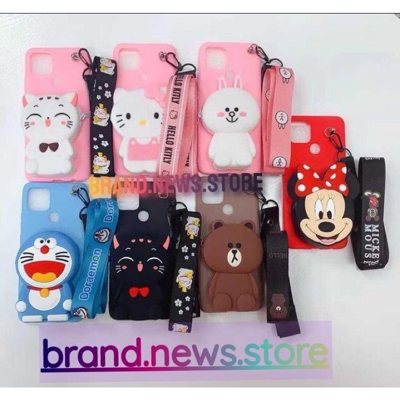 INFINIX HOT 10S/ HOT 10T/ HOT 10 PLAY/ HOT 10/ HOT 8/ HOT 9/ NOTE 7 LITE/ HOT 11 PLAY/ SOFT CASE KARAKTER/BONEKA DISNEY DOMPET KOIN + GANTUNGAN TALI HP/SILIKON KARTUN COIN