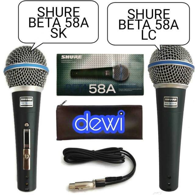 MIC BETA 58A SK (SAKLAR ON OFF) BETA58A SK / MIC BETA 58A LC (TANPA ON OFF) BETA58A  LC