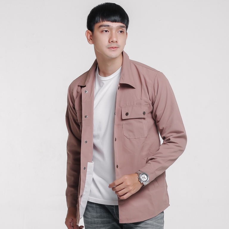 Jaket pria IKC 002 distro cbr six Bandung hoodie dua sisi bolak balik keren grosir pakaian pria H0D7 TRUCKER JACKET SEMI PARKA PRIA(SIZE M-XXL) COD Canvas TR/JAKET PRIA/JAKET KANVAS