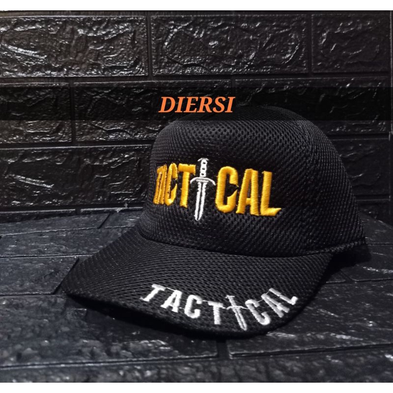 DIERSI STORE TOPI DOUBLE MESH BORDIR TACTICAL/TOPI TACTICAL BORDIR/ TOPI TENTARA