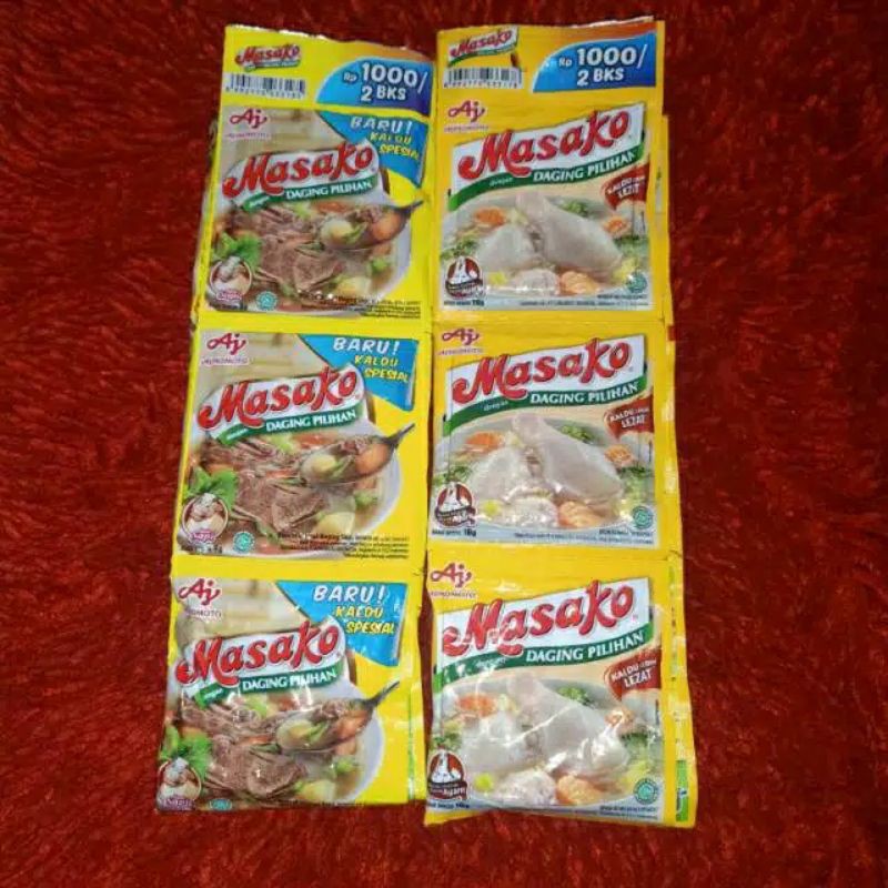 

Masako 1 Renceng isi 12 sachet - Ayam- Sapi