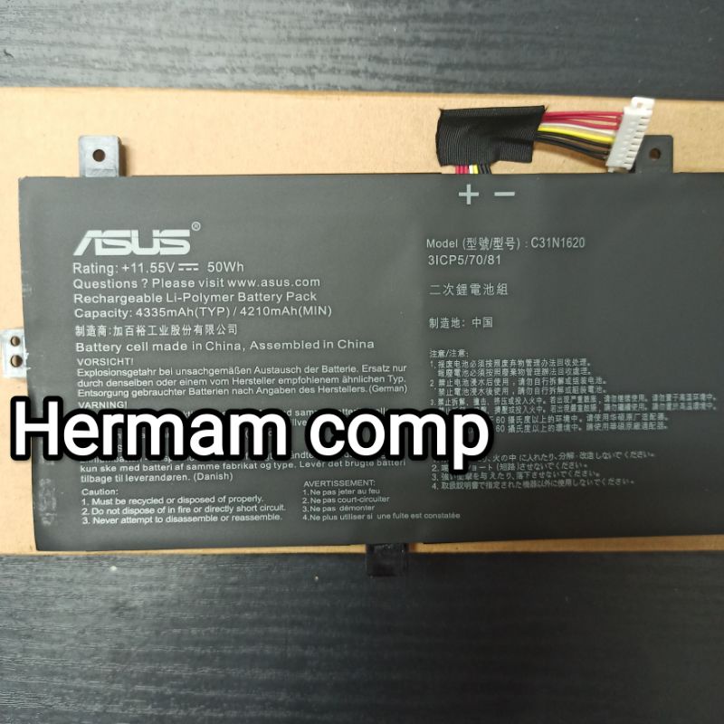 Original Baterai Asus UX430 UX430U UX430UA UX430UN UX430UQ C31N1620