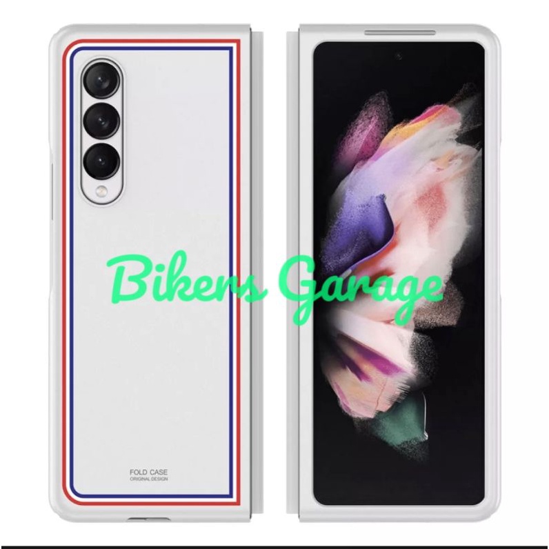 Case hp premium Samsung Z Fold 3 corak TB garis pinggir
