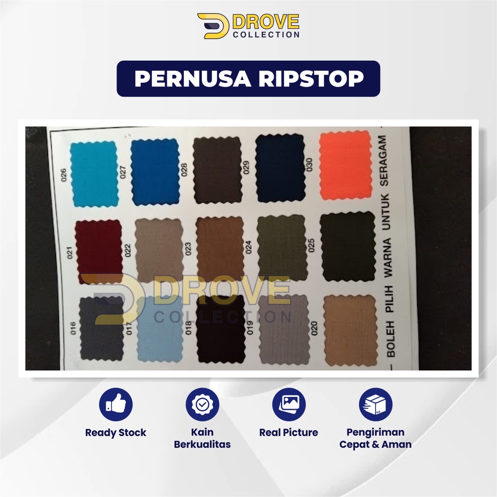 Kain Drill Ripstop Pernusa Bahan Per Roll 50 Yard