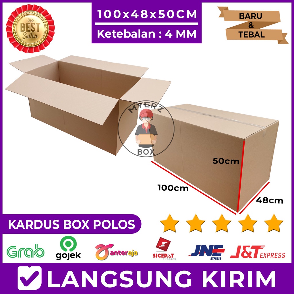 Jual Kardus Besar Jumbo – Karton Box Polos 100 X 48 X 50 Packing ...