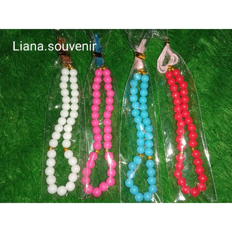 100pcs SOUVENIR TASBIH MUTE KECIL WARNA DOP 33 BUTIR