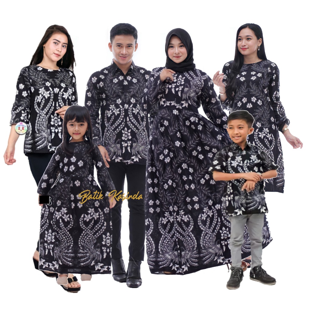 Baju Batik Keluarga Couple Copel Seragam Batik Kondangan Sarimbit Terbaru