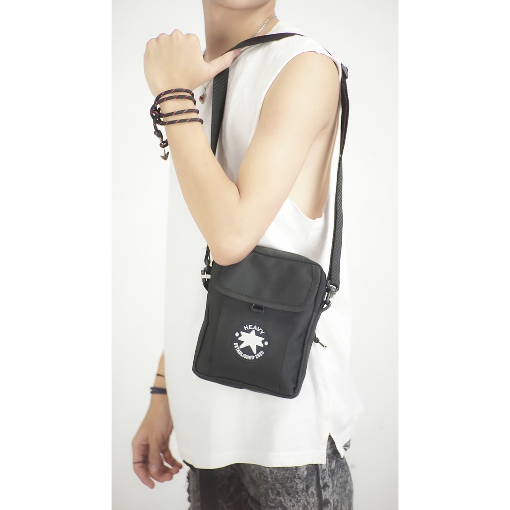 Heavy Cross Body Bag Crowd | Sling Bag Heavy Kanfas Premium | Tas Selempang Pria/ Wanita Pouch