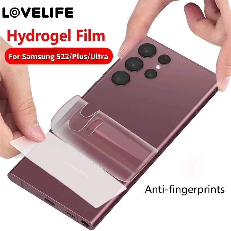 Film Hydrogel Pelindung Belakang Handphone Anti Sidik Jari / Jatuh / Gores Untuk Samsung S22