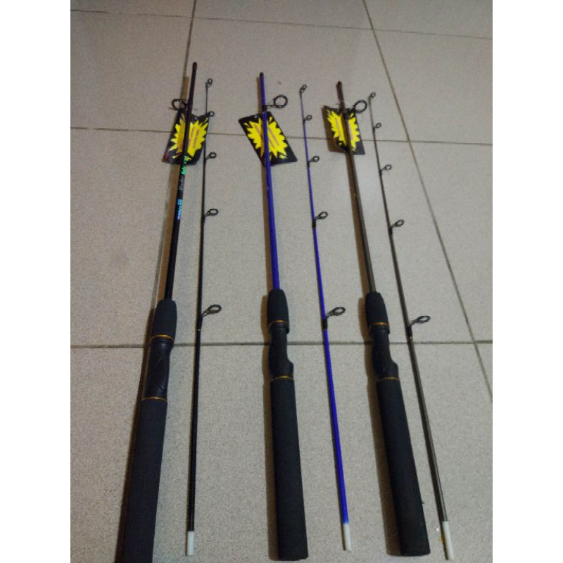 Paket 2 set pancing joran 120cm reel 5bb