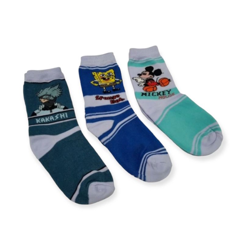 Kaos Kaki Anak Motif Karakter Umur 5-8thn Bahan Spandex || Kaos Kaki Anak Motif Panjang