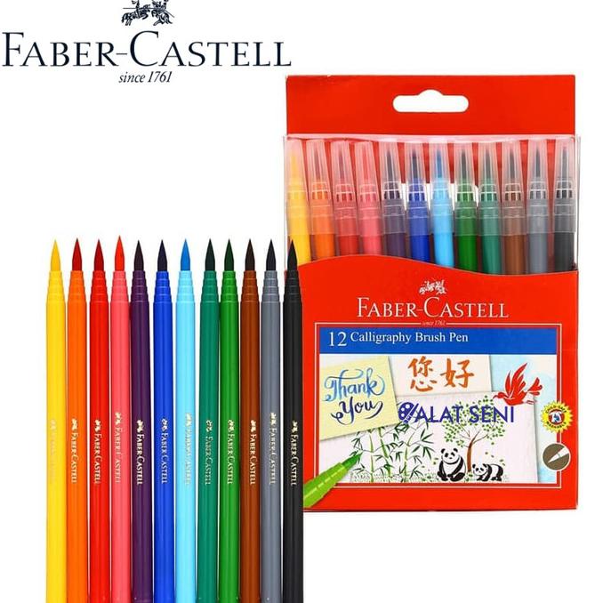 

[[COD]] Faber Castell Calligraphy Brush Pen Set 12 / Kuas Kaligrafi Lettering OBRAL Kode 169