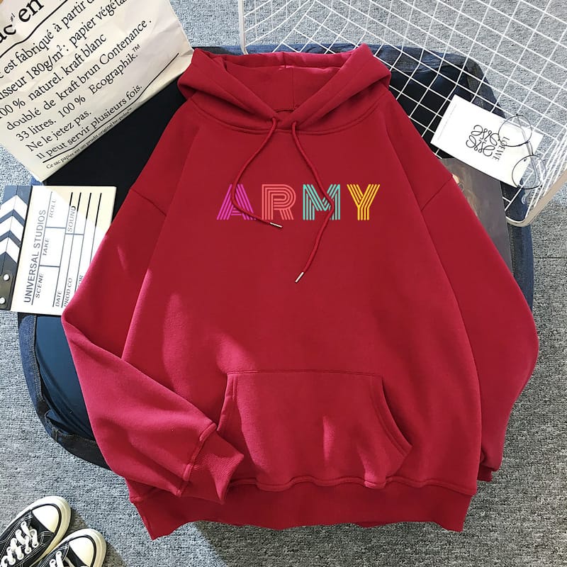 Jumper hoodie BTS ARMY line II BTS ARMY line Sweater Hoodie II   Sz M-XL ( Pria &amp; Wanita )