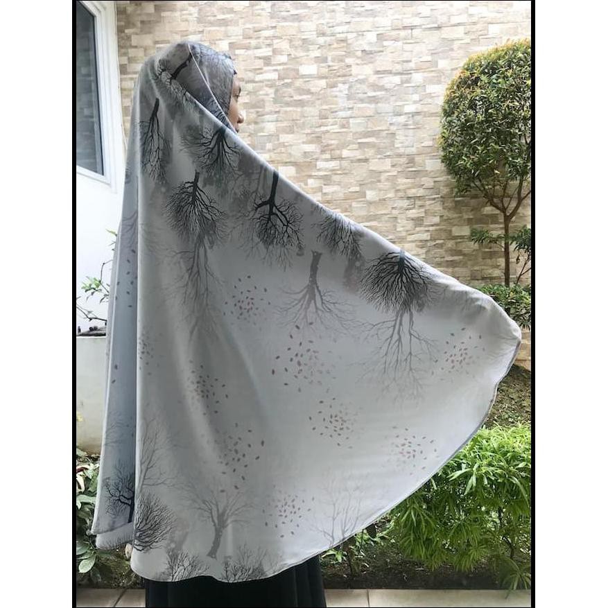 ONSALE KHIMAR HIJAB SYARI BAHAN MAXMARA SATIN LUX MOTIF SAKURA