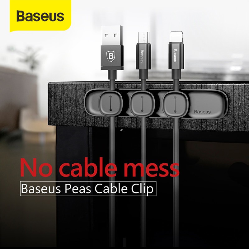 Baseus Peas Cable Clip Penjepit Kabel Holder Organizer Magnetic