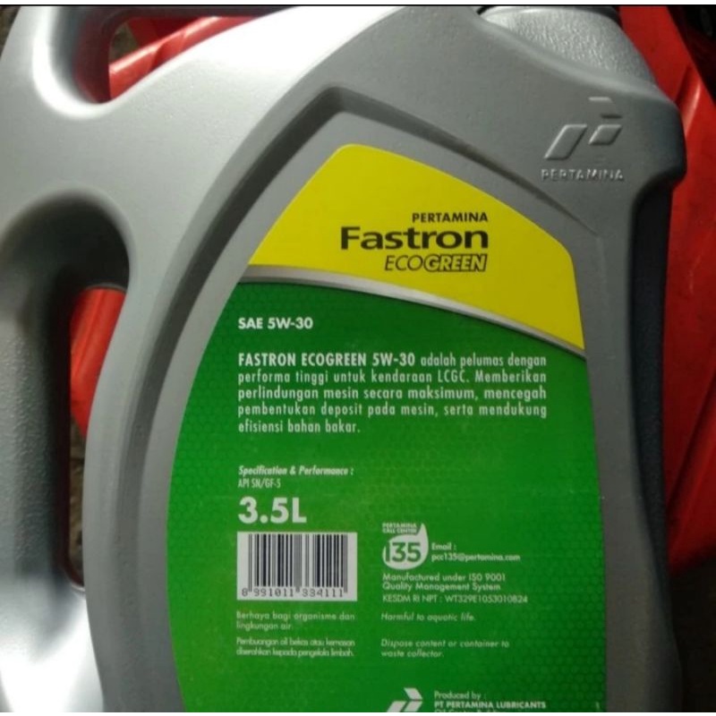 Fastron Eco Green 5W-30 Galon 3,5 Liter