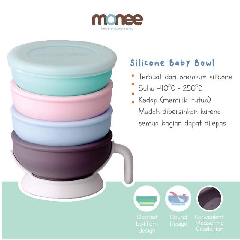 Monee Baby Silicone Bowl/mangkok makan bayi