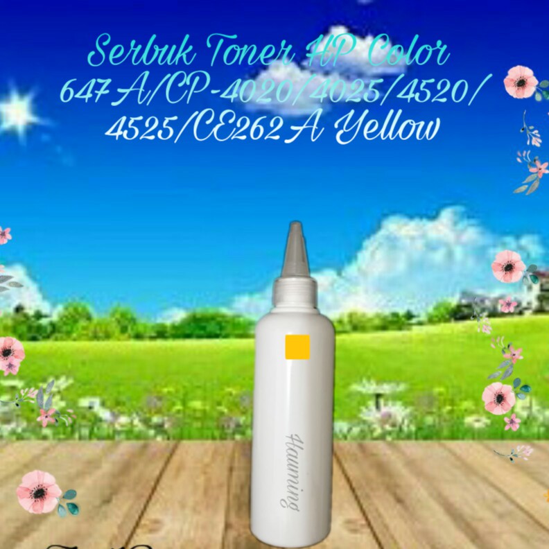 Serbuk Toner HP 647A CP4020 CP4025 CP4520 CP4255 CP-4025n 4525n 4525dn 4525xh CE262A Yellow 1x Isi