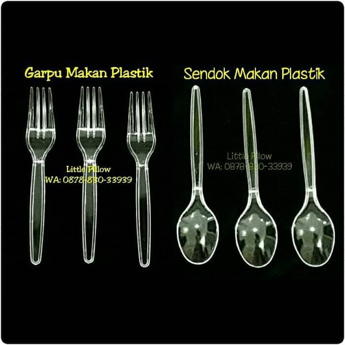 Big Sale 1 Set Sendok Garpu Plastik Harga Grosir (Isi 25 sendok + 25 garpu) Murah Banget