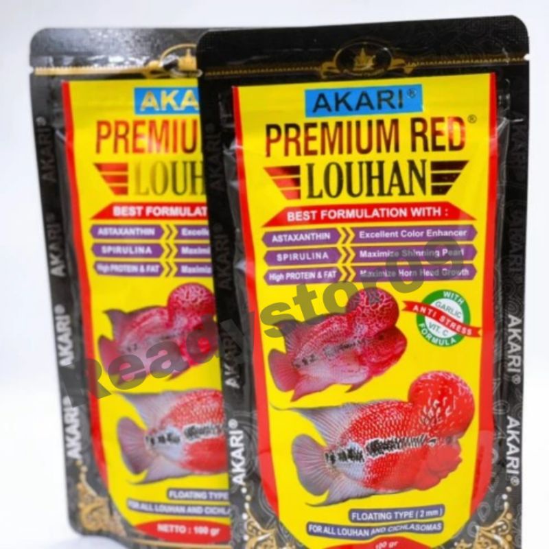 pelet akari premium red louhan lohan 100gr