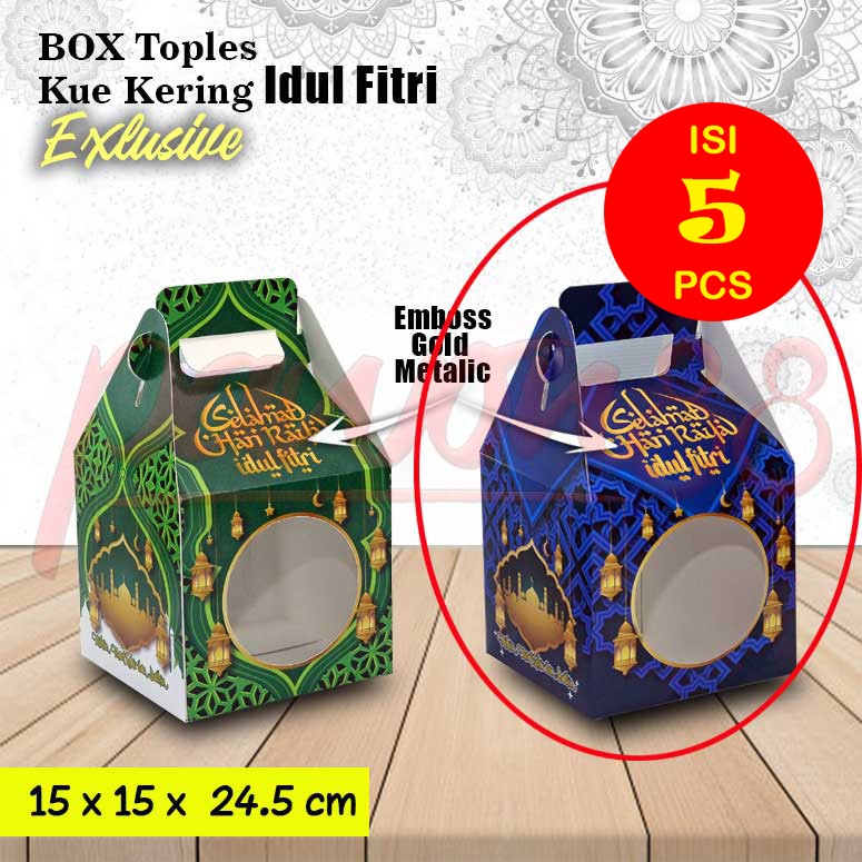 

Dus Kotak Box Kue Kering Lebaran Idul Fitri - Isi 2 Toples BL-2 (BIRU)- ( 5 Pcs )