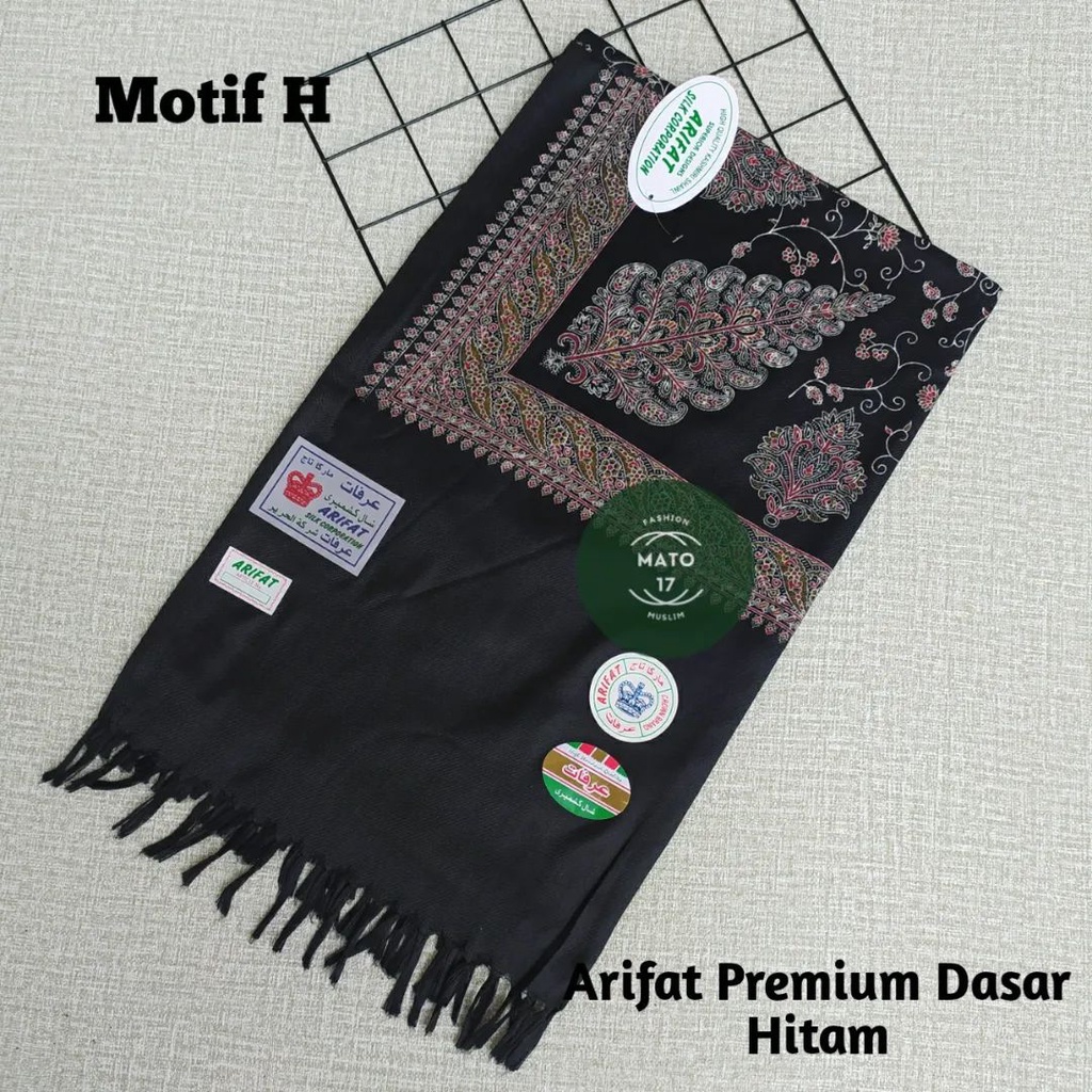 Sorban Arifat Premium Dasar Hitam / Sorban Habib / Sorban Kashmiri Original / Sorban Habib