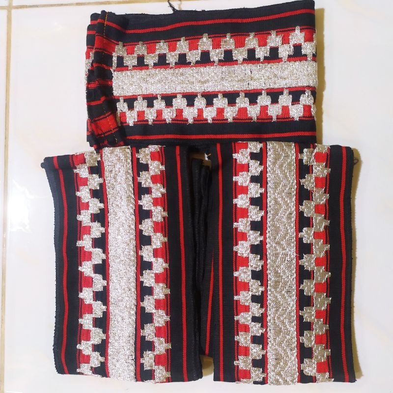 Bisban / Selendang Tapis Lampung Motif Abung Murah-Sasap Silver