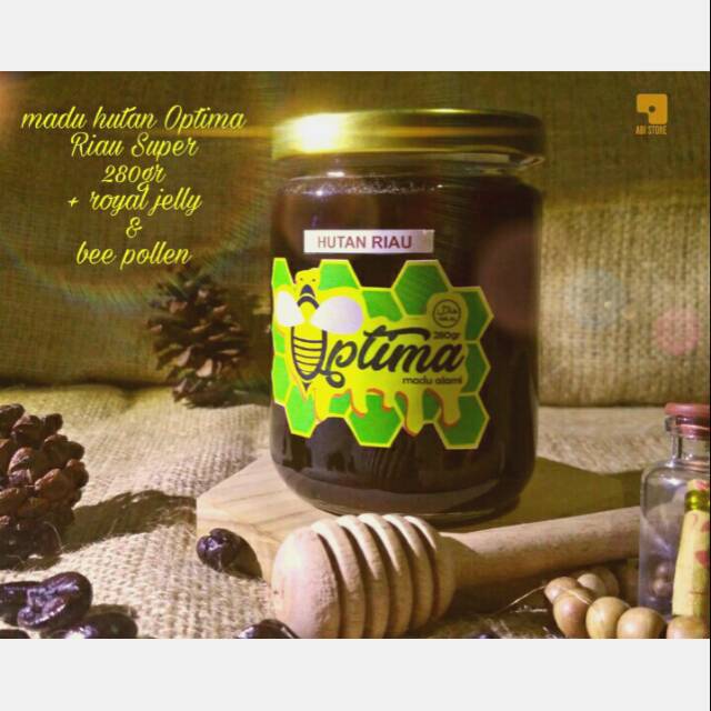 

MADU OPTIMA HUTAN RIAU SUPER + ROYAL JELLY & BEE POLEN