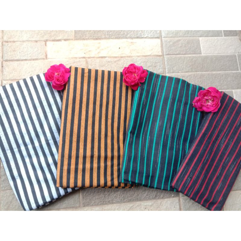 [2m] Kain lurik lurik tenun garis garis