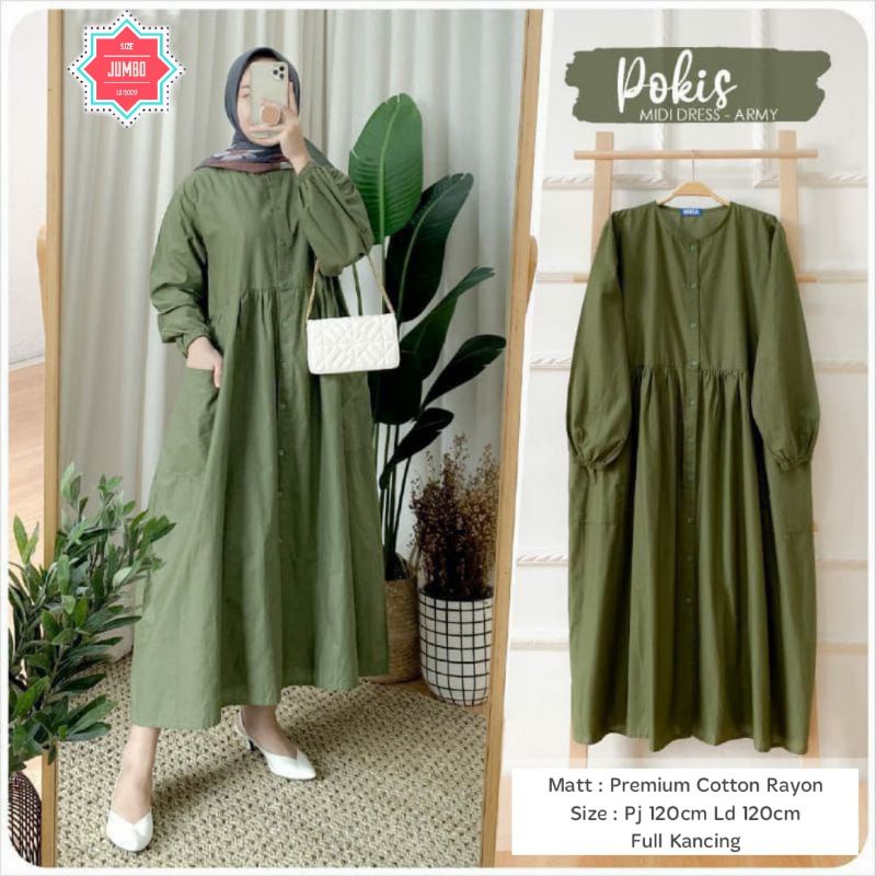 PROMO POKIS MIDI DRESS JUMBO LD 120