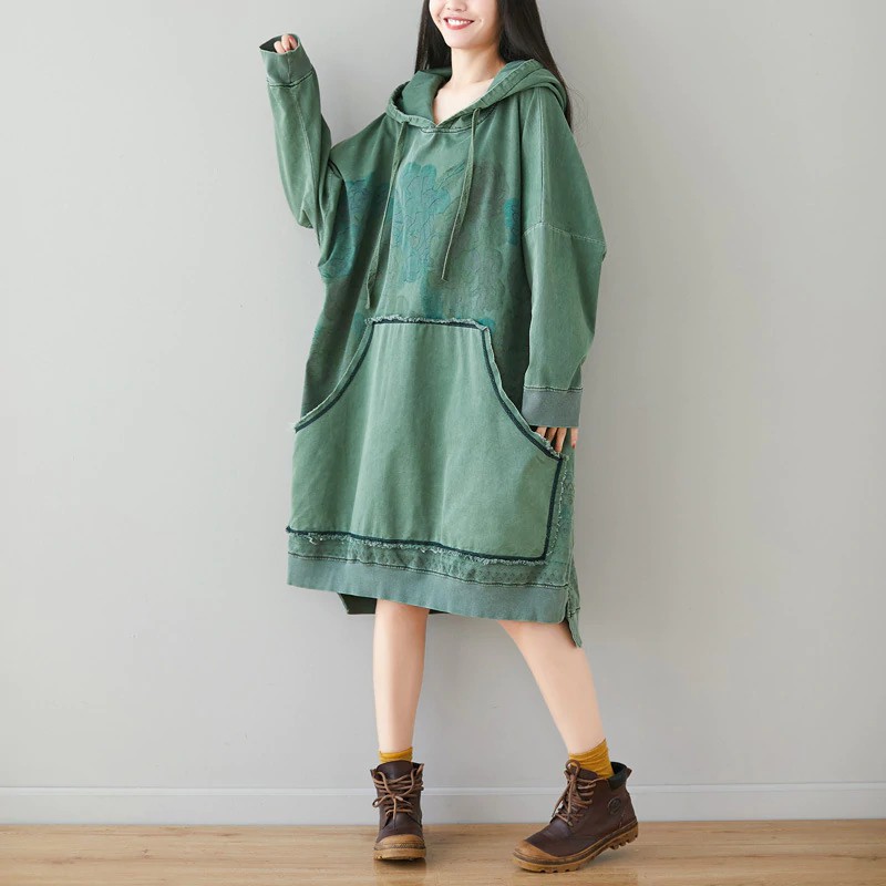 plus size oversized hoodie dress