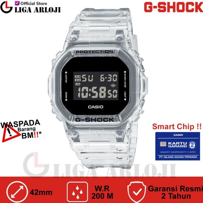 Casio G-SHOCK DW-5600SKE-7DR - Jam Tangan Pria - Transparan - DW5600 Termurah