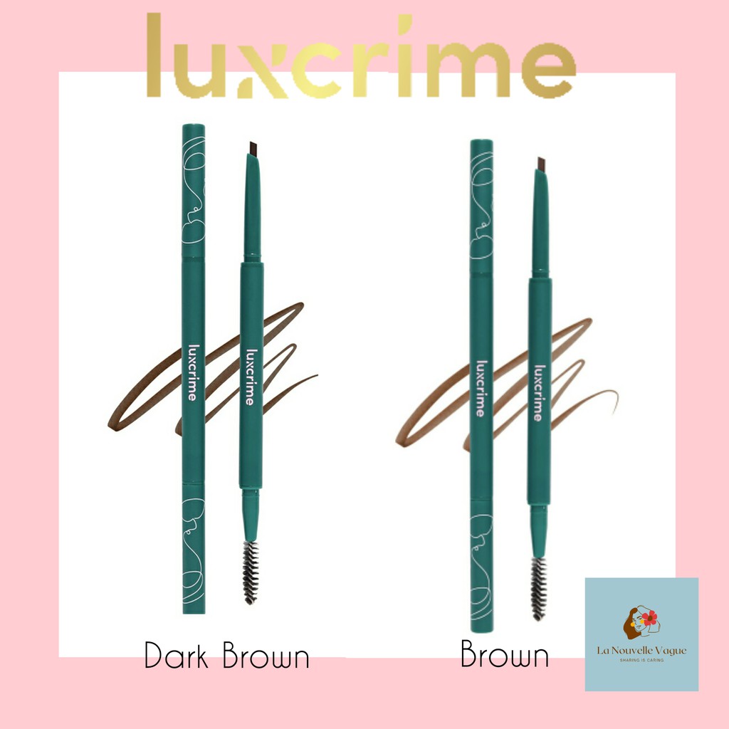 LUXCRIME Slim Triangle Precision Brow Pencil Dark Brown / Brown