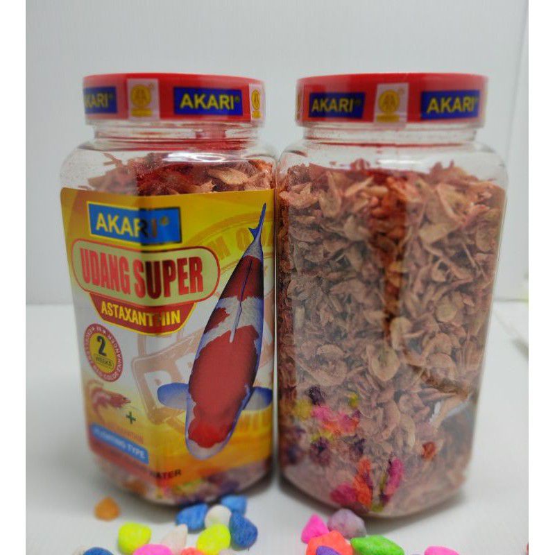 Pakan Ikan Akari Udang Super AstaXanthin 130Gr Pakan Ikan Predator