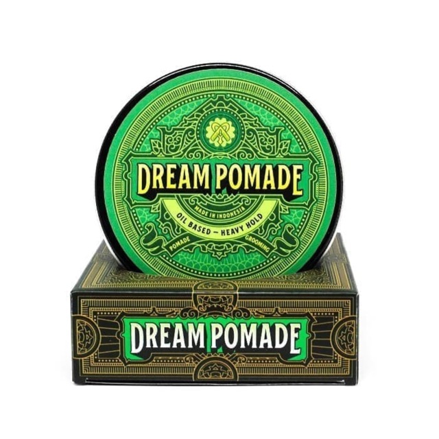 [BPOM] DREAM POMADE GREEN OIL BASED HEAVY HOLD OILBASED FREE SISIR SAKU