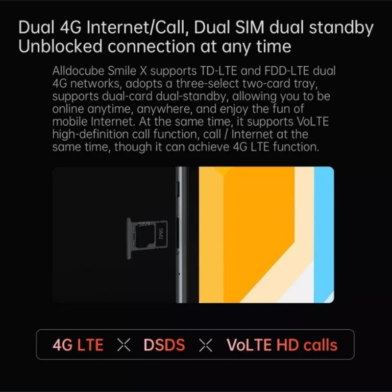 Alldocube Smile X 4/64GB 10.1&quot; 4G LTE WiFi Octacore T610 FHD USB C Android 11