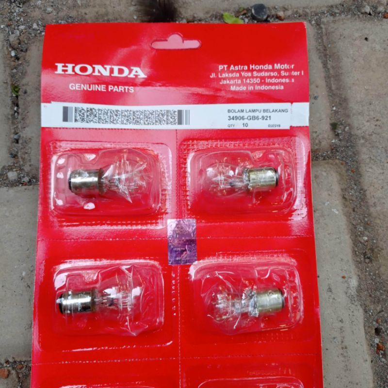 lampu Bohlamp Belakang Motor Honda 12V 25/W25 motor Honda matic bebek original AHM 34905-GB6-921