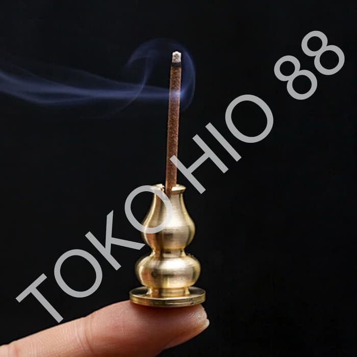 Hiolo Kuningan Bokor Tempat Tatakan Pembakar Dupa Hio lo Mini Kecil