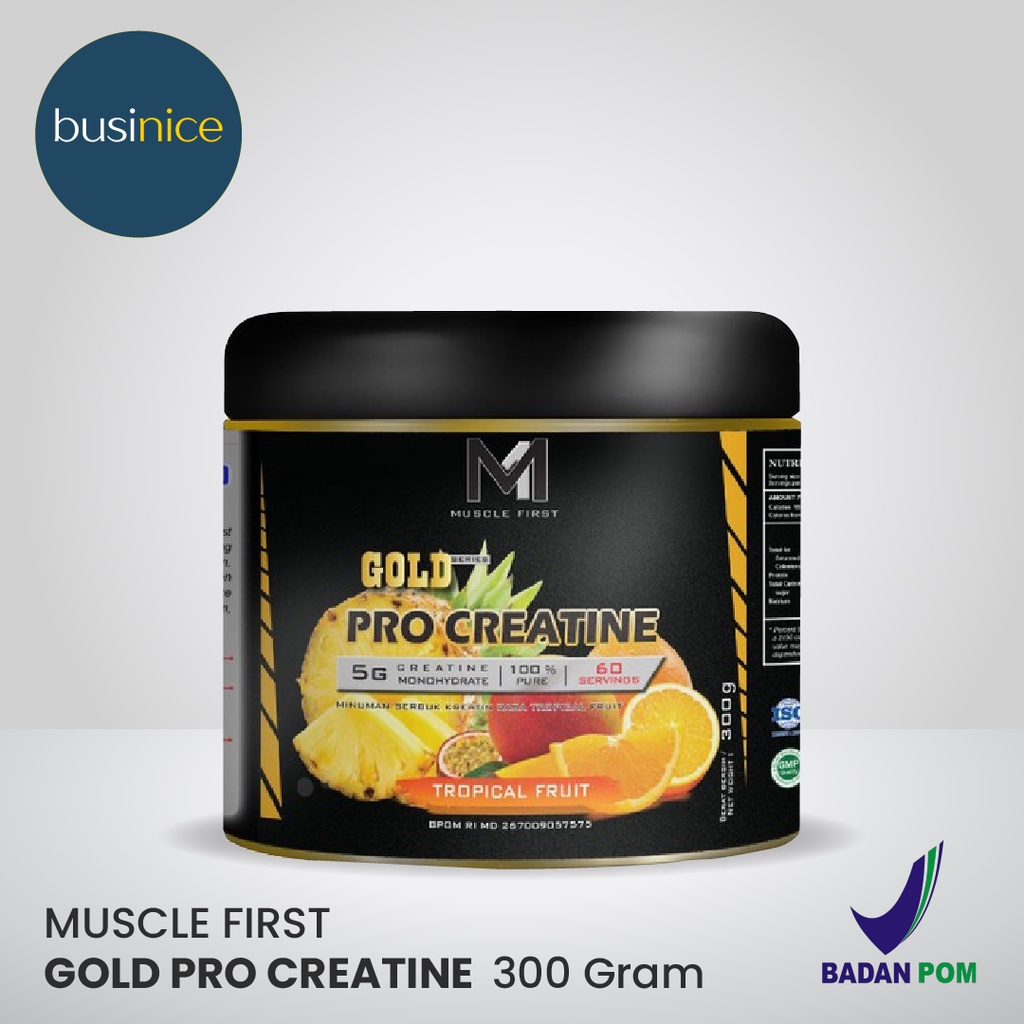 M1 Muscle First Gold Pro Creatine 360 Gram Monohydrate BPOM Halal