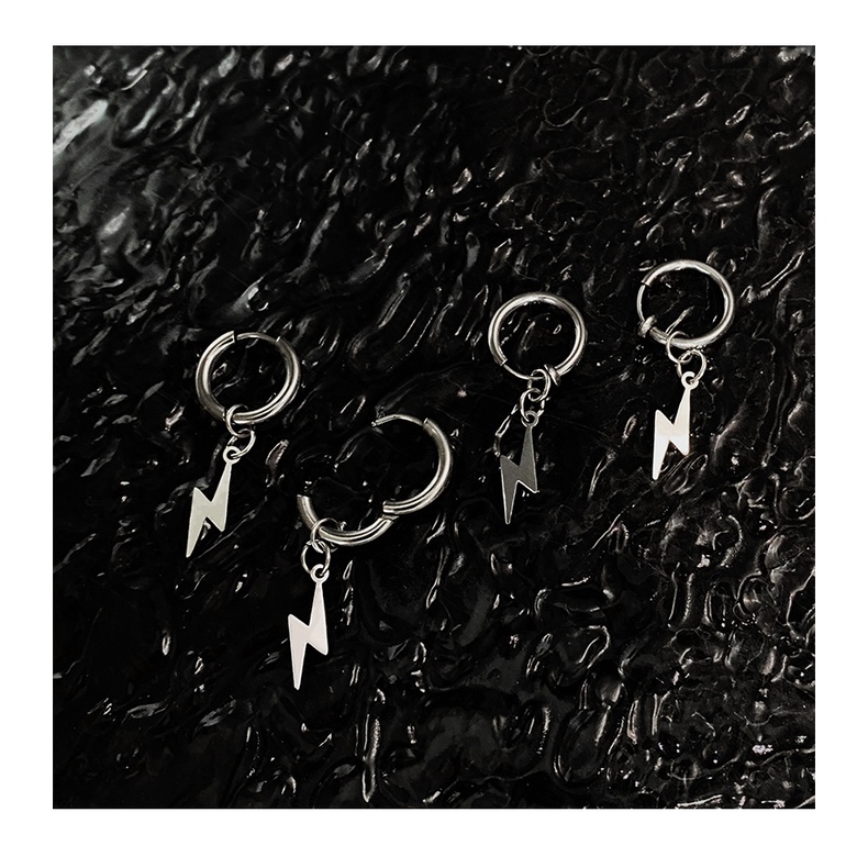 Lightning Earrings Accessories Retro Simple Hip Hop Trend