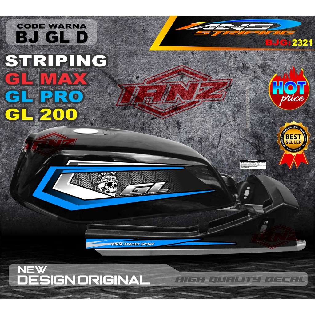 STIKER STRIPING GL MAX GL PRO TERBARU / VARIASI STIKER GL TERMURAH / COSTUM STRIPING GL MAX / STIKER MOTOR