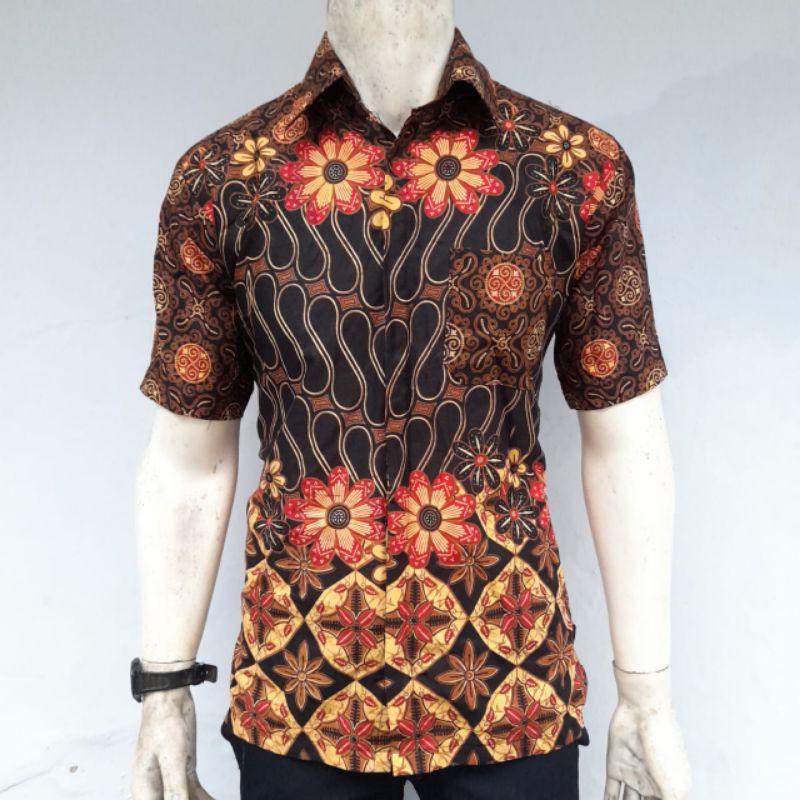 NEW ARRIVAL DISTRO BATIK PRIA BORDIR SOGAN HRB026 BATIKAF NOTOARTO BATIK IPNU-IPPNU HEM PRIA