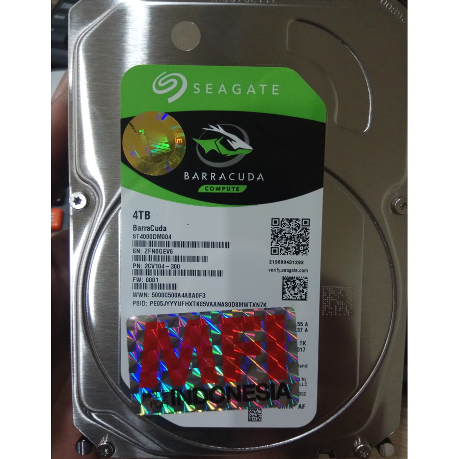 HDD HARDISK PC Seagate BarraCuda 4TB SATA3 MFI