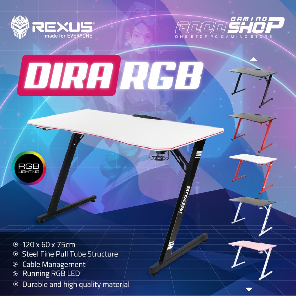 Rexus Dira RGB - Gaming Desk