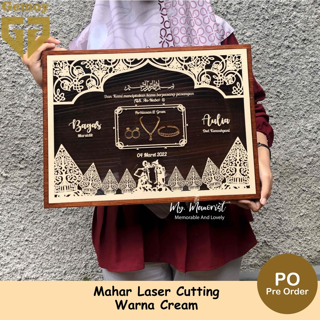 Mahar Laser cutting Mahar Laser Mahar plywood akrilik warna cream