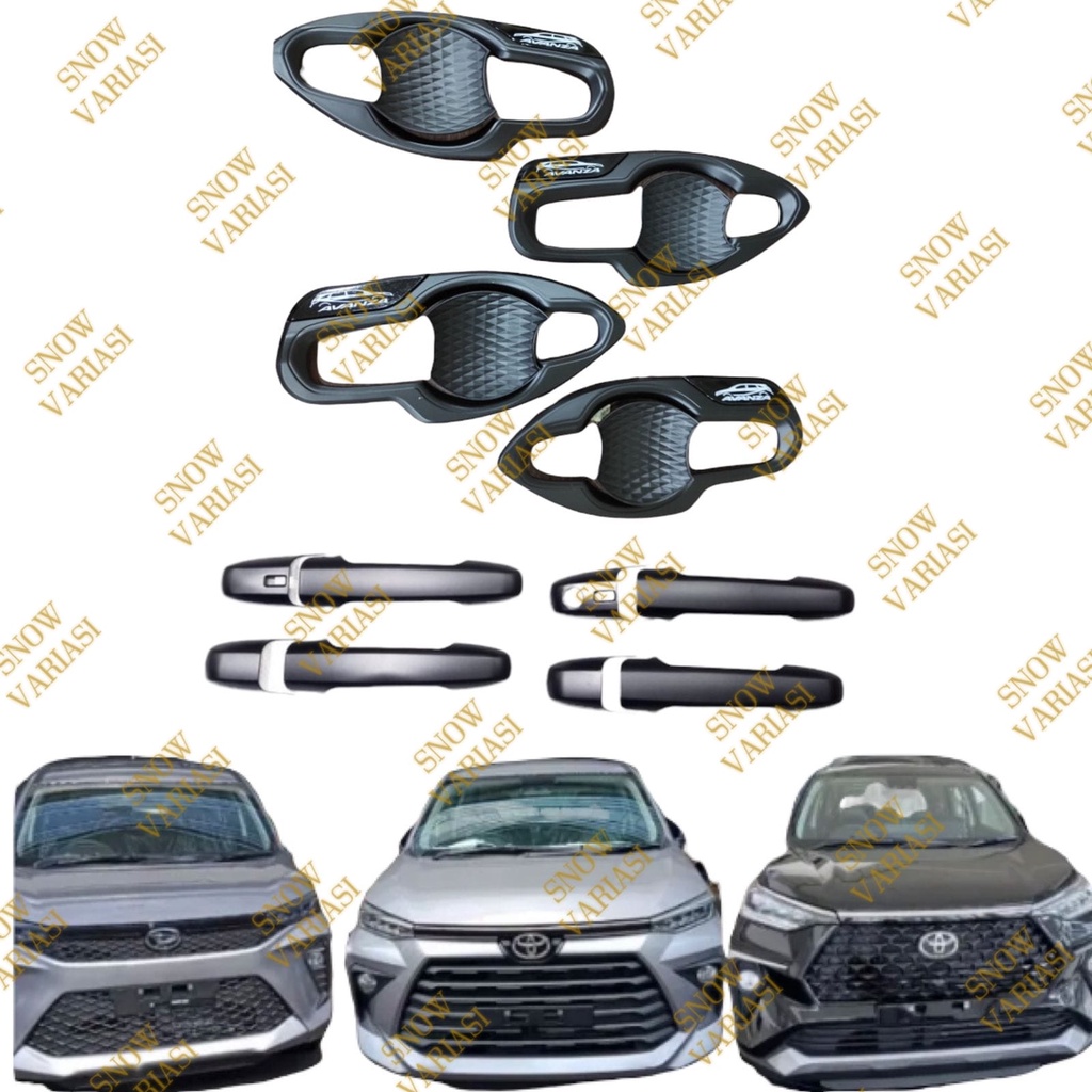 Paket Outer Handle Cover Avanza Xenia Veloz 2022 2023 UP Hitam