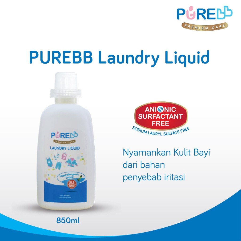 Pure Bb Liquid Laundry  / Detergent Pakaian Bayi 850ml