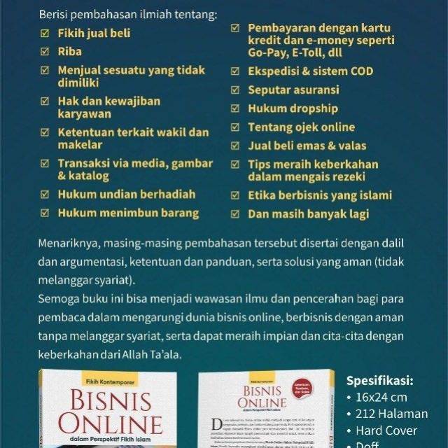 Bisnis Online Atau Fikih Kontemporer Bisnis  Online Dalam Perspektif Fikih Islam