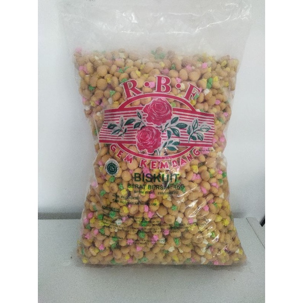 

Jualania - Gemrose / Gem kembang / Kue Monas Manis Warna 250 gram / Snack Cemilan Kiloan Murah