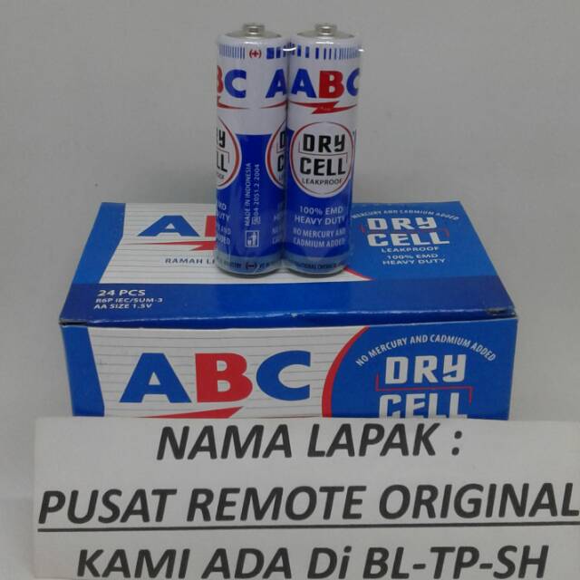 BATU BATRE BATERAI ABC AA A2 DRYCELL ORIGINAL